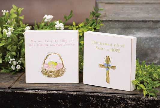 Easter Hope Square Block, 2 Assorted